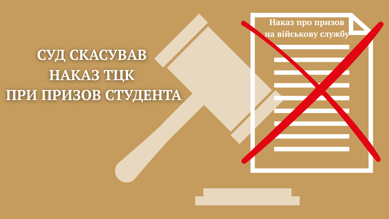 Суд скасував наказ ТЦК про призов студента